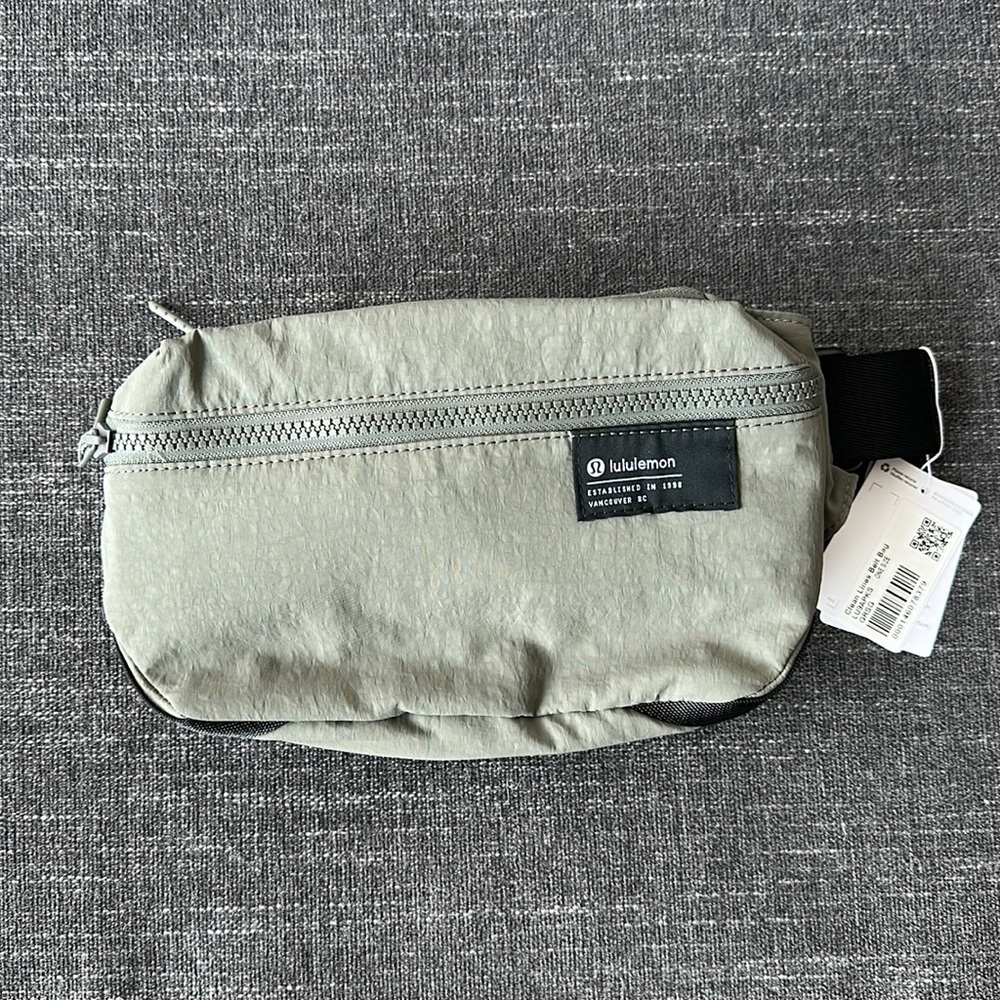 Lululemon Clean Lines Belt Bag, 2L volume, Grey sage color, never used brand new